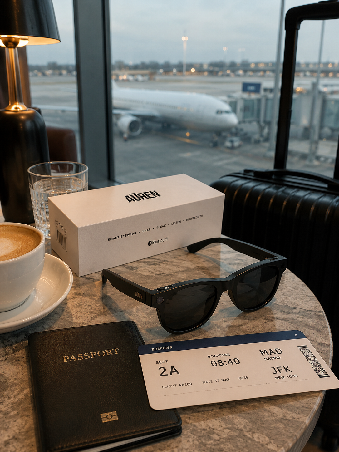 Customer wearing AÜREN Smart Glasses
